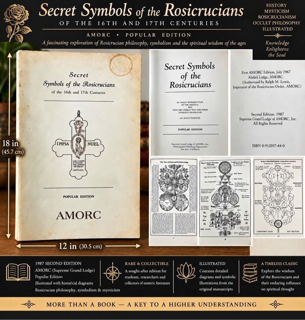 AMORC Secret Symbols of the Rosicrucians of the 16th and 17th Centuries Book